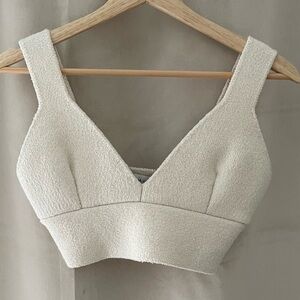 ZARA | Cream Knit Bralette | S